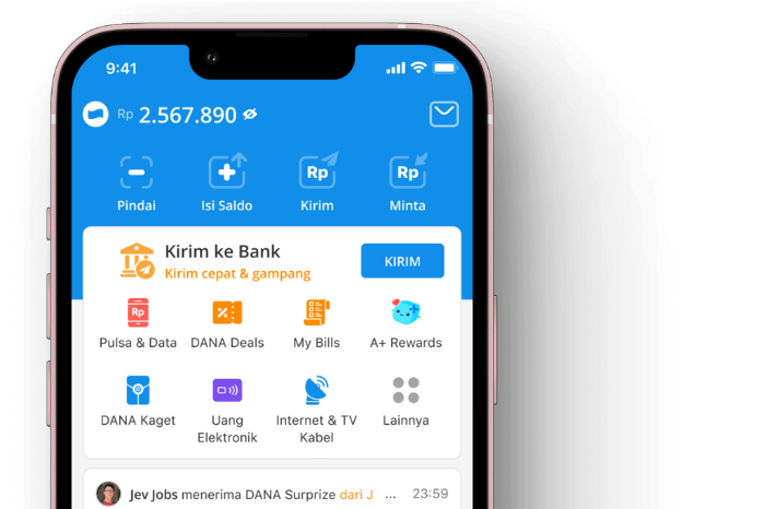 Aplikasi penghasil saldo DANA gratis (Foto: Dok. web dana.id)