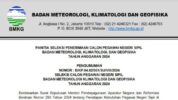 BMKG Buka 250 Formasi CPNS 2024, Pendaftaran Dibuka Secara Daring